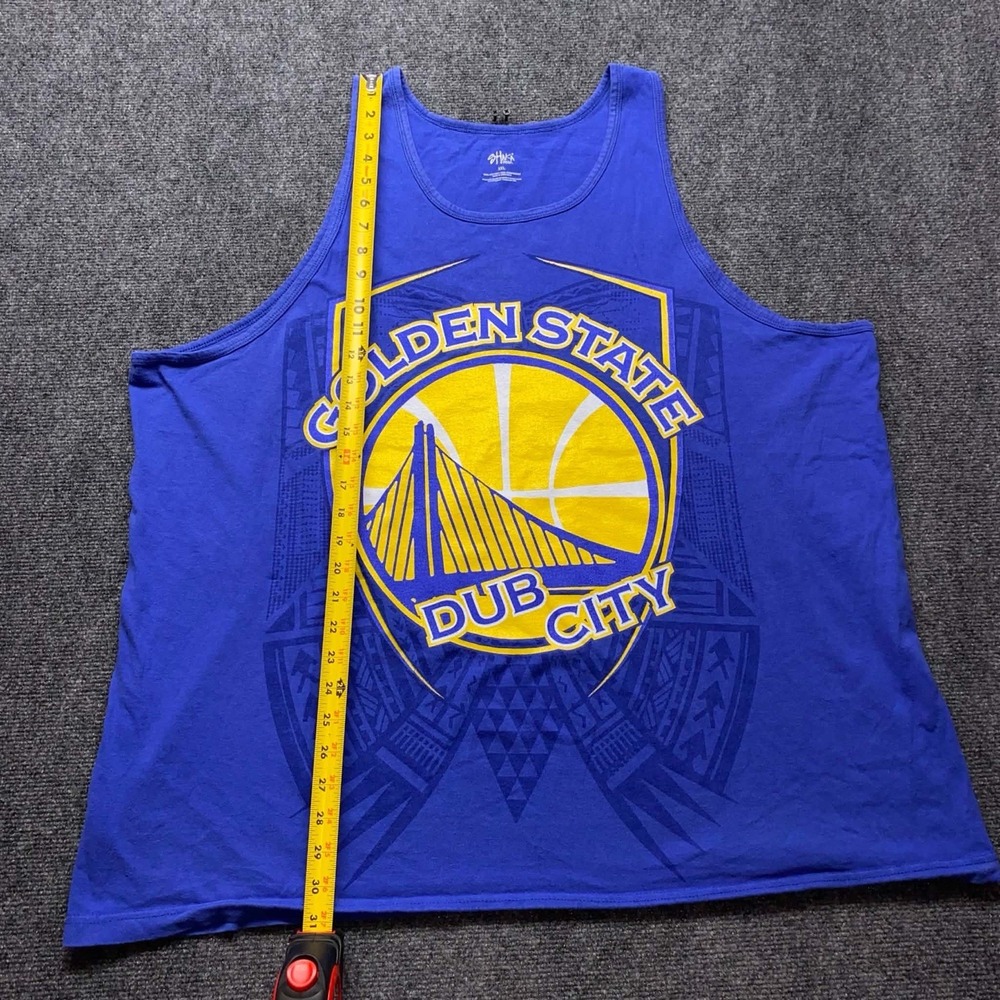 Golden State Warriors Tank Top Men 3XL Blue Sleeveless NBA Adult Dub City - Picture 3 of 6
